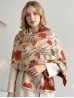 Floral Design Blanket Scarf Floral Design Blanket Scarf